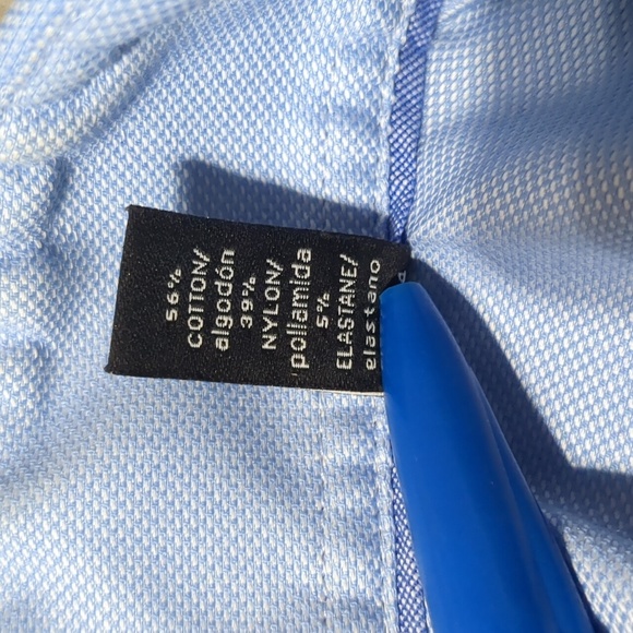 Psycho Bunny By Robert Light Blue Button Up ModernFit Shirt Mens Size 16 32/33 - Picture 6 of 7